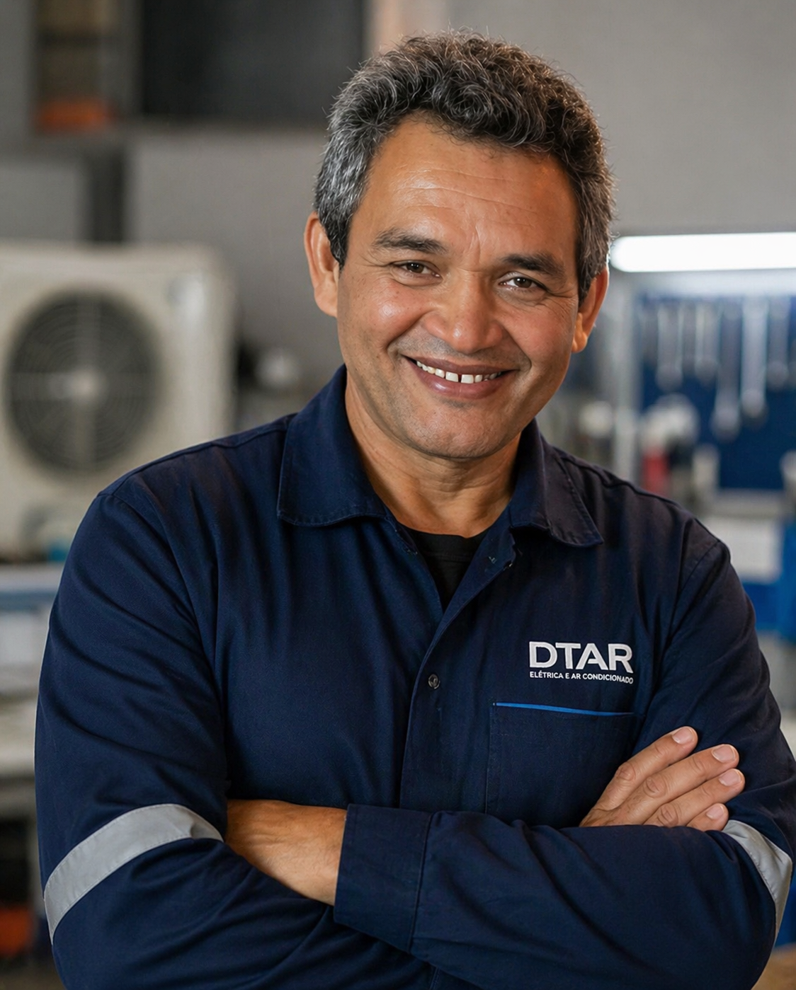 Antonio Cruz, fundador da DTAR — especialista em elétrica e ar condicionado com mais de 25 anos de experiência em São Paulo